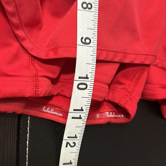 Lululemon Skort Run Speed Squad Skirt Shorts Red Zipper pocket Sz 4 - Picture 9 of 14